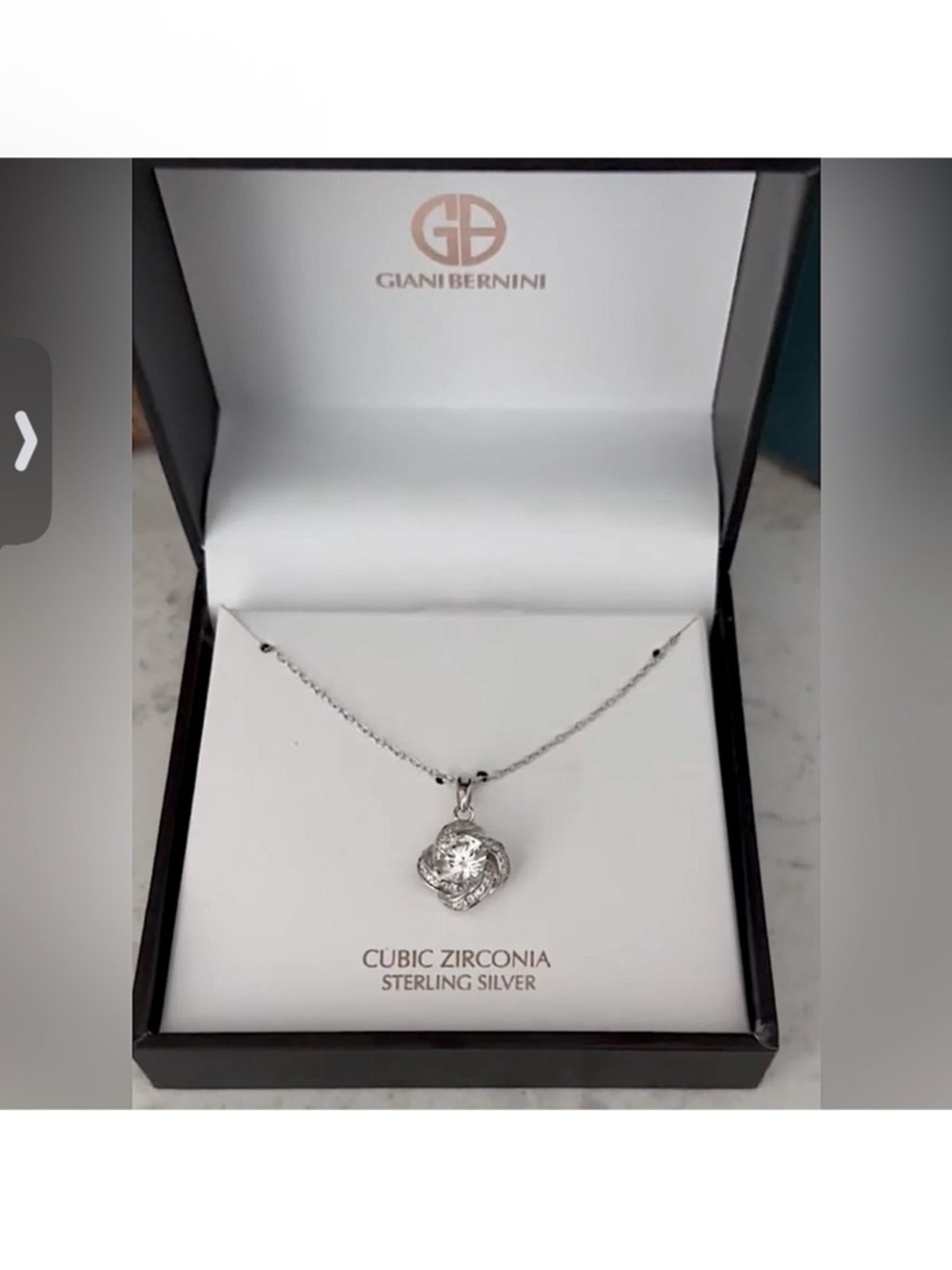 Giani Bernini Silver Cubic Zirconia Necklace
